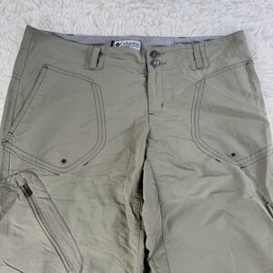 Vintage Columbia Titanium Omni-Dry Green Hiking Capri Cargo Pants Women's 12